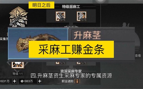 明日之后采麻工怎么赚钱[图1]